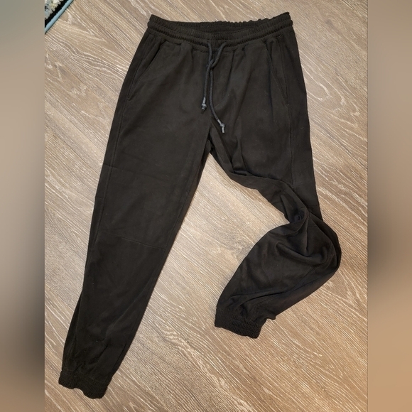 Zara Black Suede Joggers Size XS - Picture 4 of 7
